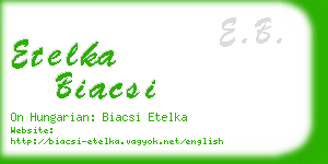 etelka biacsi business card